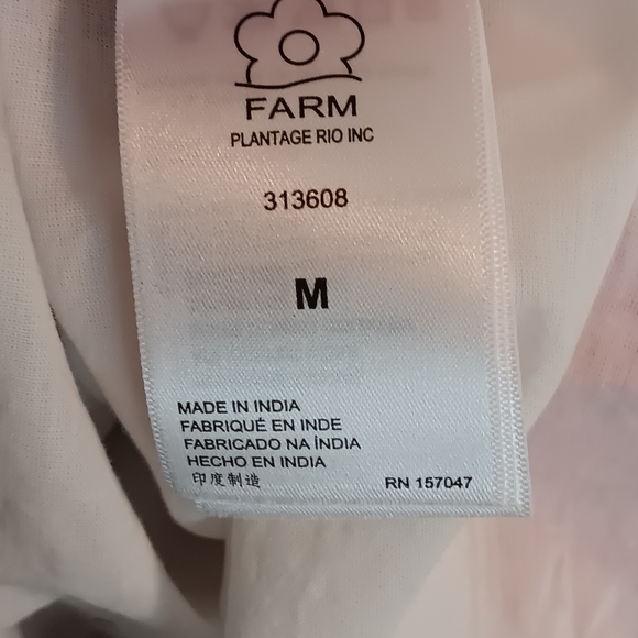 Farm Rio Mixed Lobsters Coral & Blue On Off-white Cap Flutter Sleeve Midi Dress - Picture 10 of 14